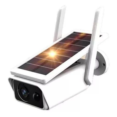ICSEE WiFi Solar Powered Net Camera - Outdoor Security Surveillance-White