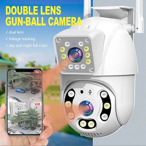1080 Dual Lens HD PTZ Network Camera Zoom Dual Lens Home Outdoor WiFi Camera