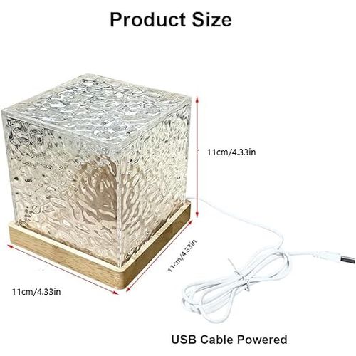 Dynamic Water Ripple Projection 3Colors Control Night Lamp