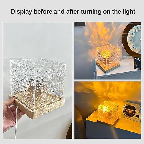 Dynamic Water Ripple Projection 3Colors Control Night Lamp