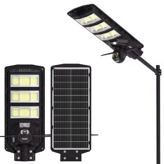 XLT Solar Street Light Outdoor With 3MP Camera All In One Radar Sensor Security CCTV Camera With LED Panel