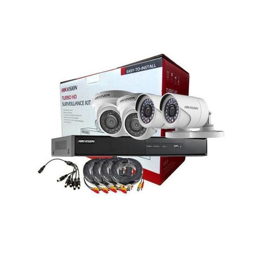Hikvision 4 Channel 2mp Fully installed - White