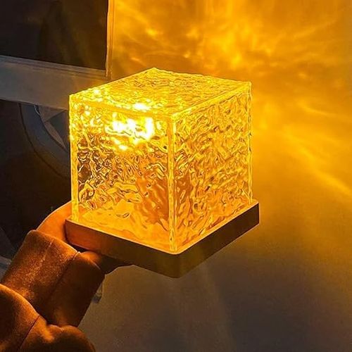Dynamic Water Ripple Projection 3Colors Control Night Lamp