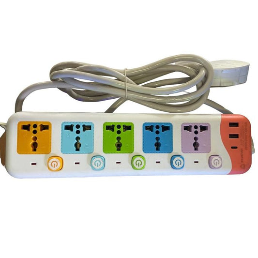 5Way Extension Cable With USB Ports