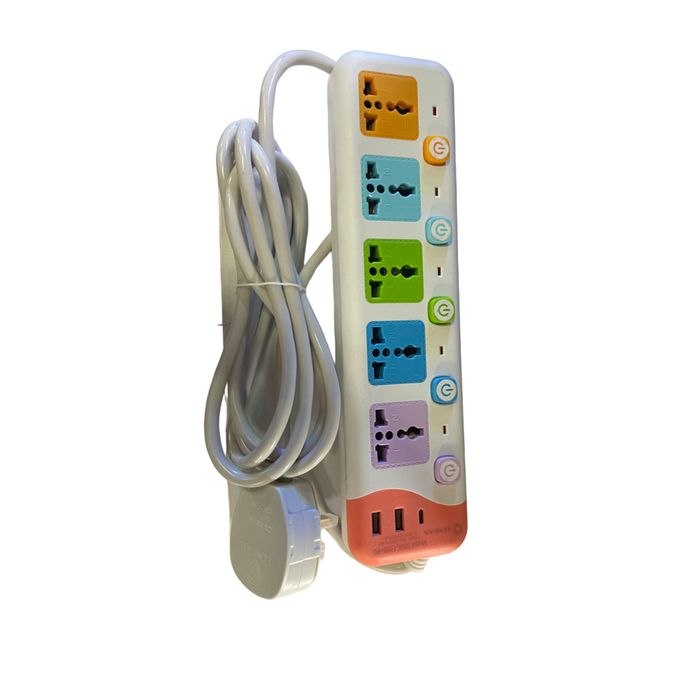 5Way Extension Cable With USB Ports