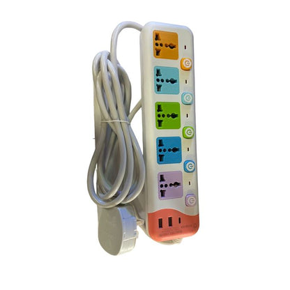 5Way Extension Cable With USB Ports