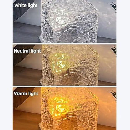 Dynamic Water Ripple Projection 3Colors Control Night Lamp