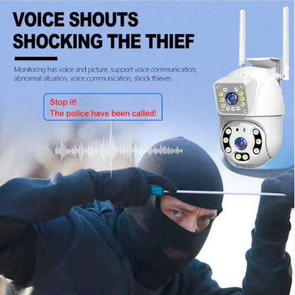 1080 Dual Lens HD PTZ Network Camera Zoom Dual Lens Home Outdoor WiFi Camera