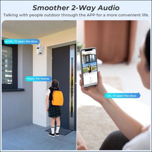 1080 Dual Lens HD PTZ Network Camera Zoom Dual Lens Home Outdoor WiFi Camera